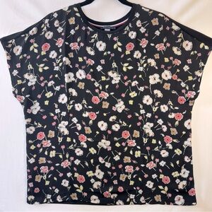 Tommy Hilfiger Black Floral Short Sleeve Top